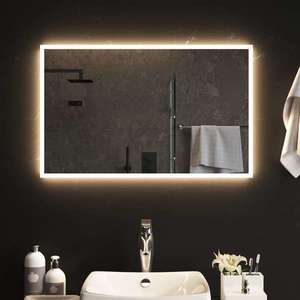 vidaXL Oglindă de baie cu LED, 50x80 cm imagine