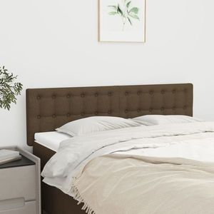 vidaXL Tăblii de pat, 2 buc., maro închis, 72x5x78/88 cm, textil imagine