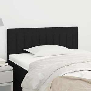 vidaXL Tăblie de pat, negru, 90x5x78/88 cm, textil imagine