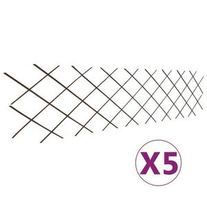 vidaXL Gard cu zăbrele, 5 buc., 180 x 60 cm, salcie imagine