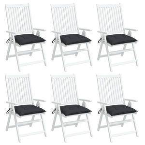 vidaXL Perne de scaun, 6 buc., negru, 50x50x7 cm, textil oxford imagine