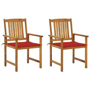 vidaXL Perne scaun de grădină, 2 buc., roșu, 50 x 50 x 3 cm imagine