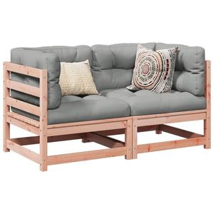 vidaXL Set canapea de grădină, 2 piese, lemn masiv brad douglas imagine