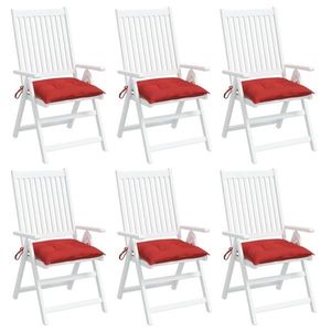 vidaXL Perne de scaun, 6 buc., roșu, 50x50x7 cm, textil oxford imagine