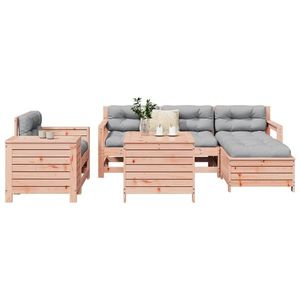 vidaXL Set canapele grădină, 7 piese, lemn masiv brad douglas imagine