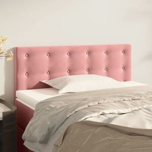 vidaXL Tăblie de pat, roz, 90x5x78/88 cm, catifea imagine