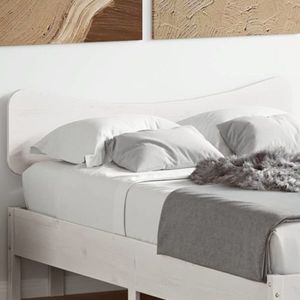 vidaXL Tăblie de pat, alb, 120 cm, lemn masiv de pin imagine