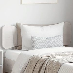 vidaXL Tăblie de pat, alb, 100 cm, lemn masiv de pin imagine
