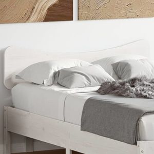 vidaXL Tăblie de pat, alb, 135 cm, lemn masiv de pin imagine