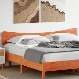 vidaXL Tăblie de pat, maro ceruit, 180 cm, lemn masiv de pin imagine