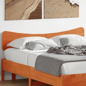 vidaXL Tăblie de pat, maro ceruit, 140 cm, lemn masiv de pin imagine