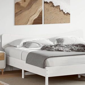 vidaXL Tăblie de pat, alb, 180 cm, lemn masiv de pin imagine