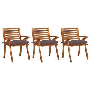 vidaXL Perne pentru scaun de grădină, 2 buc., gri, 50 x 50 x 3 cm imagine