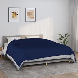 vidaXL Pătură cu greutăți, albastru, 235x290 cm, 11 kg, textil imagine