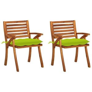 vidaXL Perne de scaun, 2 buc, verde, 50 x 50 x 7 cm, textil imagine