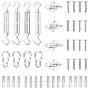 vidaXL Set accesorii parasolar din oțel inoxidabil, 12 piese imagine