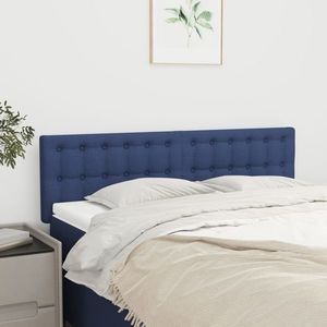 vidaXL Tăblii de pat, 2 buc., albastru, 72x5x78/88 cm, textil imagine