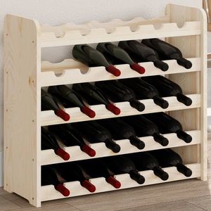 vidaXL Suport de vinuri, 67, 5x25x60 cm, lemn masiv de pin imagine