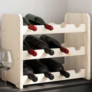 Suport sticle de vin pentru 25 de sticle, lemn imagine