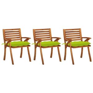 vidaXL Perne scaun de grădină, 2 buc., verde, 50 x 50 x 3 cm imagine