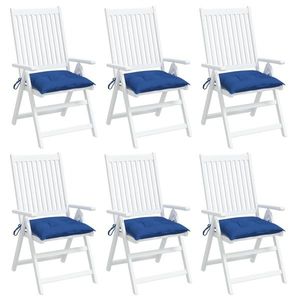 vidaXL Perne de scaun, 6 buc., albastru, 50x50x7 cm, textil oxford imagine