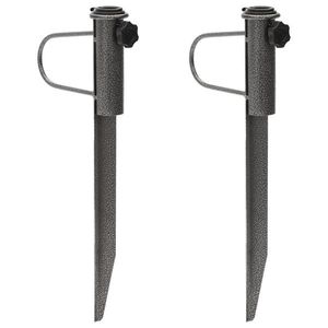 vidaXL Suporturi de umbrelă cu țăruși, 2 buc. 19x42 cm oțel galvanizat imagine