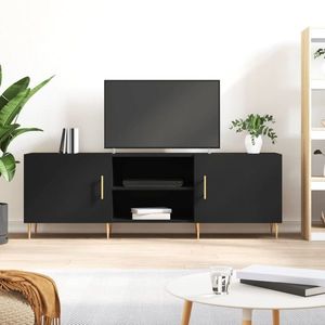 vidaXL Comodă TV, negru, 150x30x50 cm, lemn compozit imagine