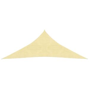 vidaXL Pânză parasolar din HDPE triunghiulară, 5 x 5 x 5 m, bej imagine