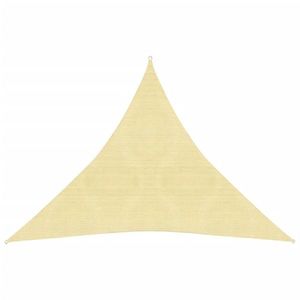Pânză parasolar din HDPE, triunghiulară 3, 6 x 3, 6 x 3, 6 m, bej imagine