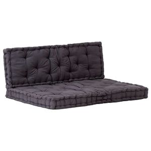 vidaXL Perne de canapea din paleți, 2 buc., negru, bumbac imagine
