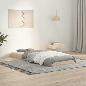 vidaXL Cadru de pat, 75x190 cm, mic, single, lemn masiv de pin imagine