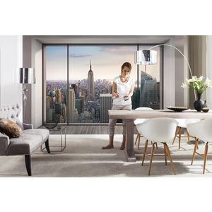 Fototapet fereastra, Penthouse, Komar, model peisaj urban, multicolor, adeziv inclus, 368x254cm imagine
