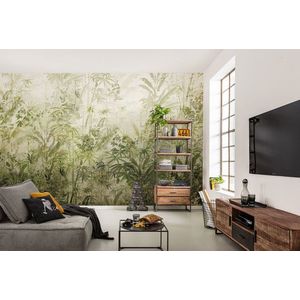 Fototapet tropical, Wilderness, Komar, model plante, print digital, nuante de verde, adeziv inclus, 400x280cm imagine