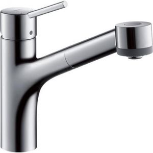 Baterie bucatarie Hansgrohe Talis S dus extractibil crom imagine