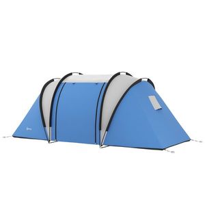 Outsunny Cort de camping pentru 4-5 persoane cu 2 dormitoare imagine
