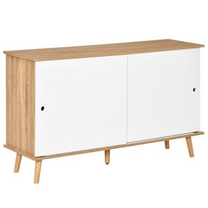 HOMCOM mobilier bucatarie modern, 130x40x74.5cm, alb | AOSOM RO imagine