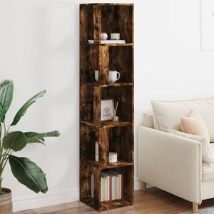 vidaXL Dulap colțar, stejar fumuriu, 33x33x164, 5 cm, lemn prelucrat imagine