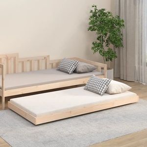 vidaXL Cadru de pat, 75x190 cm, lemn masiv de pin imagine