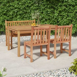 vidaXL Set mobilier de grădină, 4 piese, lemn masiv de tec imagine