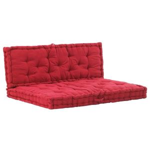 vidaXL Perne pentru canapea din paleți, 2 buc., roșu burgund, bumbac imagine