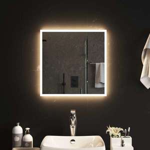 vidaXL Oglindă de baie cu LED, 50x50 cm imagine