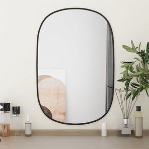 vidaXL Oglindă de perete, negru, 60x40 cm imagine