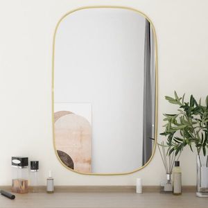 vidaXL Oglindă de perete, auriu, 80x50 cm imagine