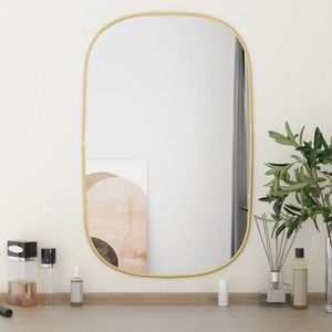vidaXL Oglindă de perete, auriu, 70x45 cm imagine