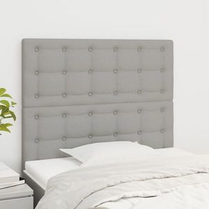 vidaXL Tăblie de pat, gri deschis, 80x5x78/88 cm, textil imagine