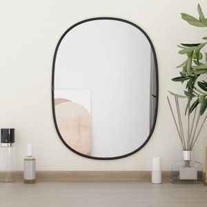 vidaXL Oglindă de perete, negru, 40x30 cm imagine