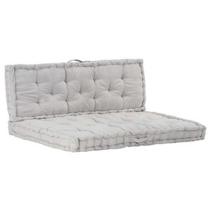vidaXL Pernă pentru canapea din paleți, gri, 80 x 80 x 10 cm imagine