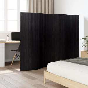 vidaXL Paravan de cameră, negru, 165x250 cm, bambus imagine