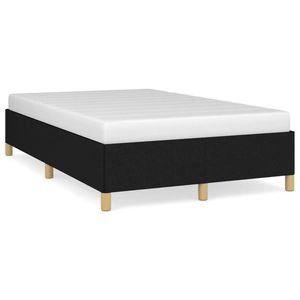 vidaXL Cadru de pat, negru, 120x190 cm, material textil imagine