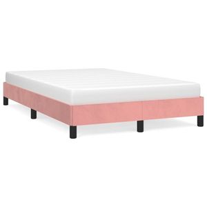 vidaXL Cadru de pat, roz, 120x190 cm, catifea imagine